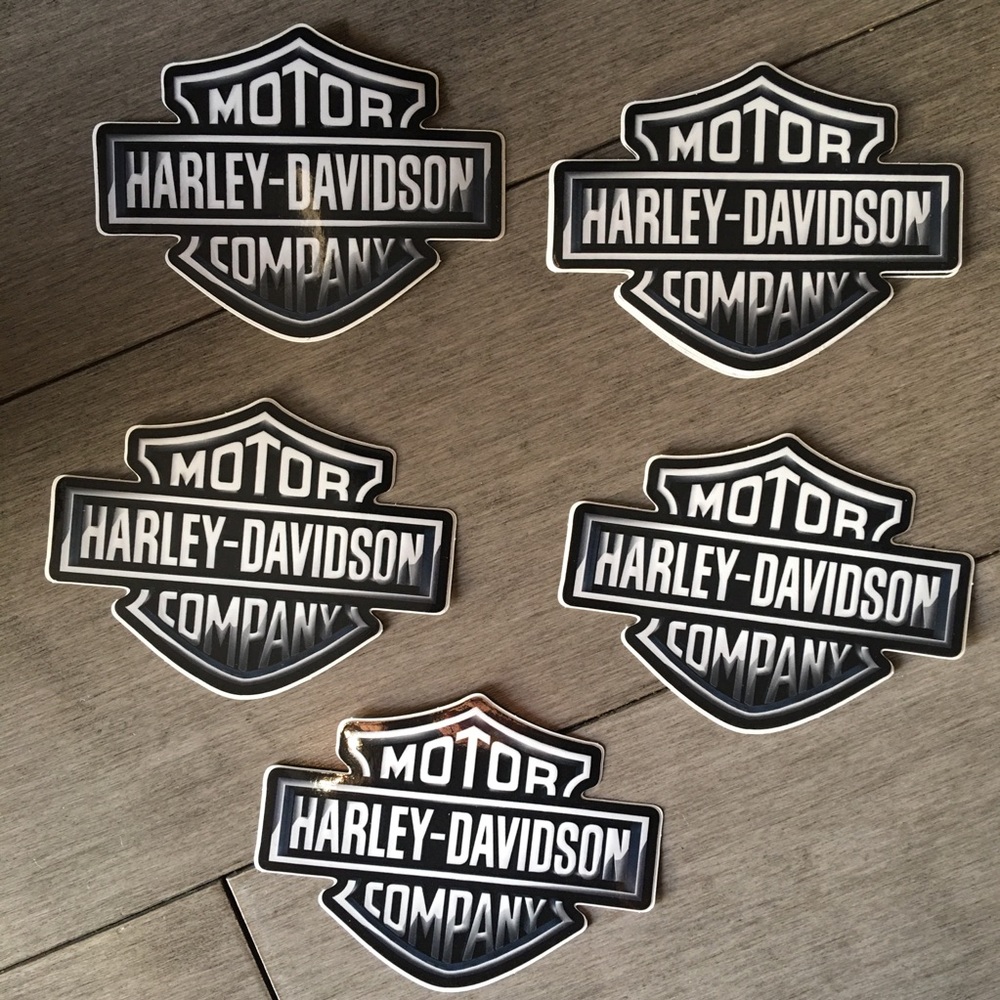 Harley-Davidson 4”x3” Barshield logo stickers 5pc pack